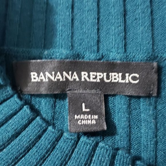 Banana Republic Women's Large Mock Neck Long Sleeve Sweater Green - Picture 8 of 9